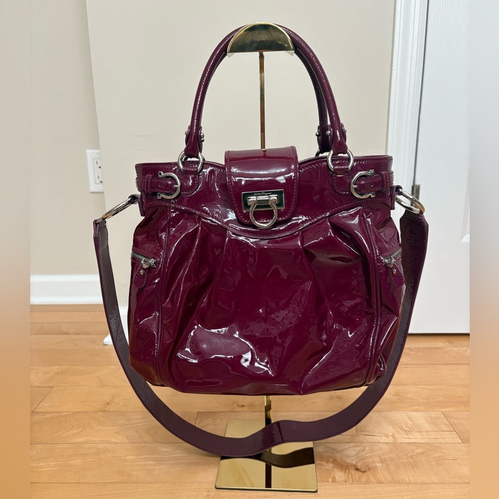 Salvatore Ferragamo Patent Leather Shoulder Bag